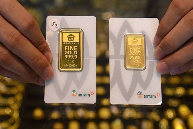 Harga emas Antam 1 Gram di Pekanbaru turun jadi Rp1.739.000 (foto/int)